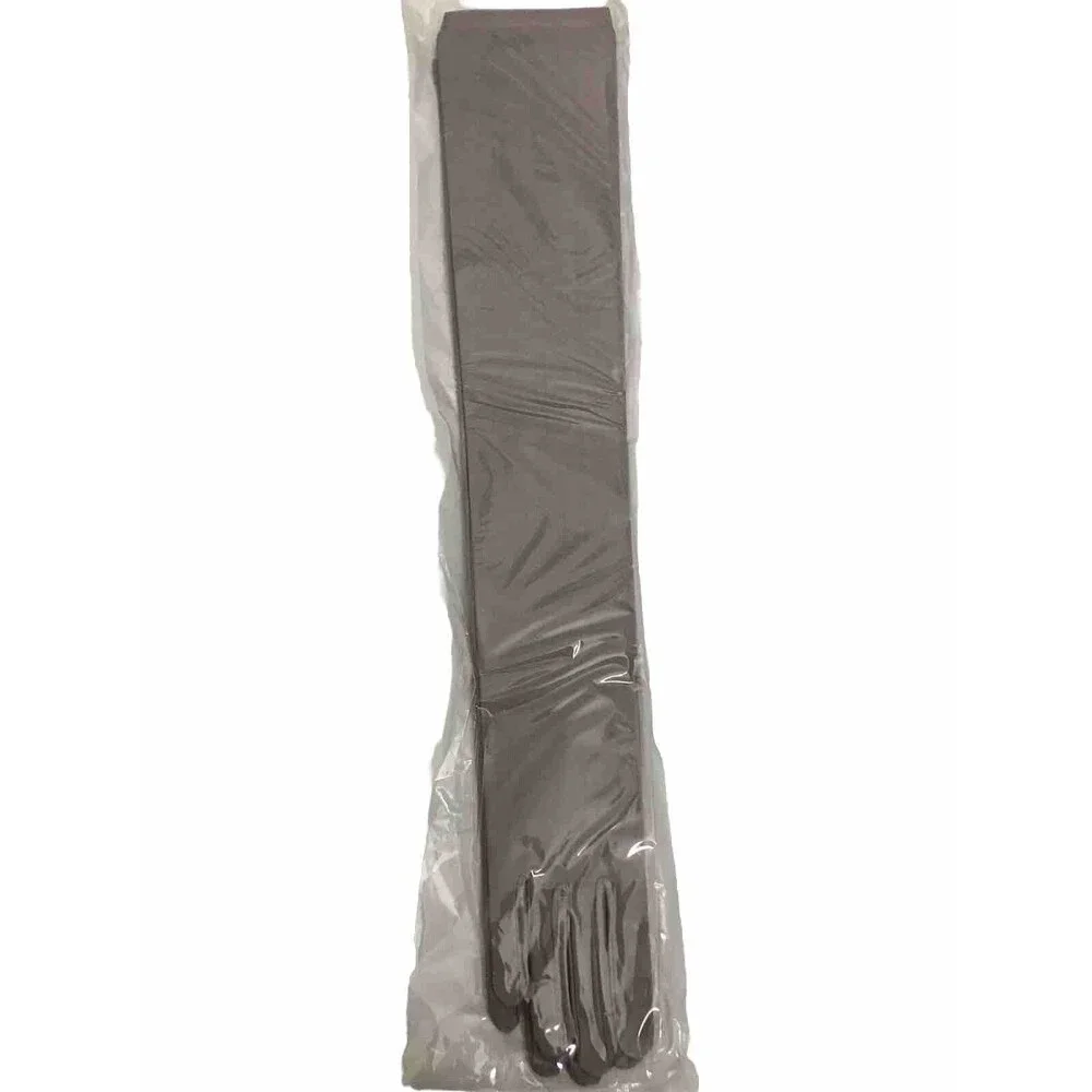 Women’s Long Taupe Gloves Opera Party One Size